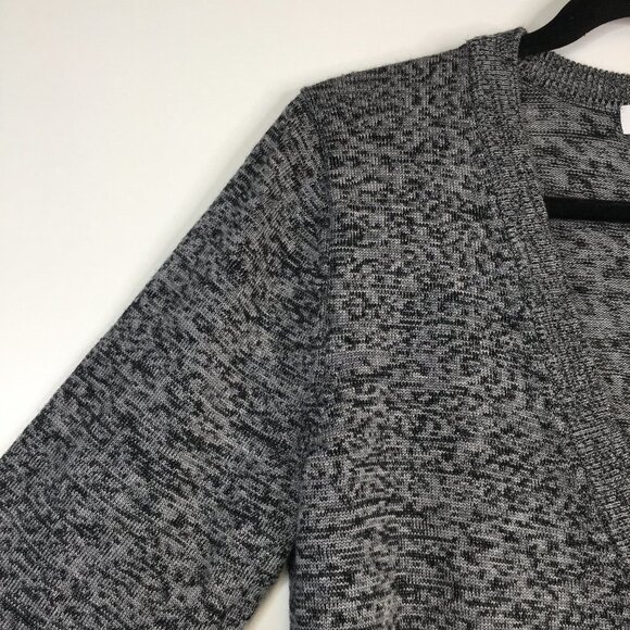 Calvin Klein Gray Heathered Lightweight Cardigan Front Pockets Size M - Picture 6 of 11